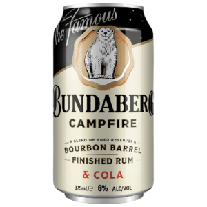 BUNDABERG CAMPFIRE RUM & COLA 6% CAN 375ML