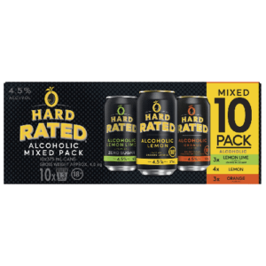 HARD RATED MIXED 10PK 4.5% CAN 375ML