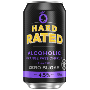 HARD RATED ZERO SUGAR ORANGE PASSION FRUIT 4.5% CAN 375ML